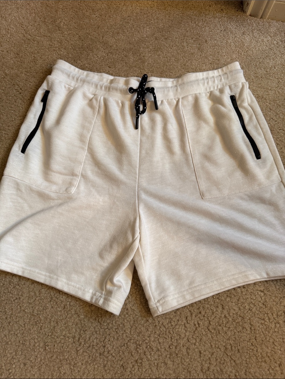 PRIMARK - BIG BOYS - White Athletic Drawstring Shorts - Size XL